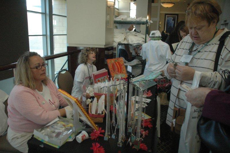 people at the exhibits