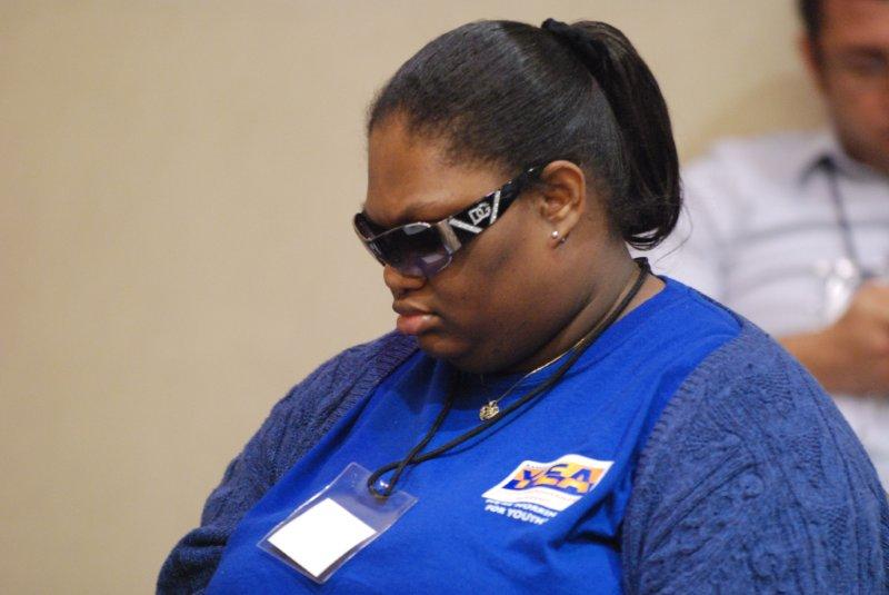 Lady with dark glasses